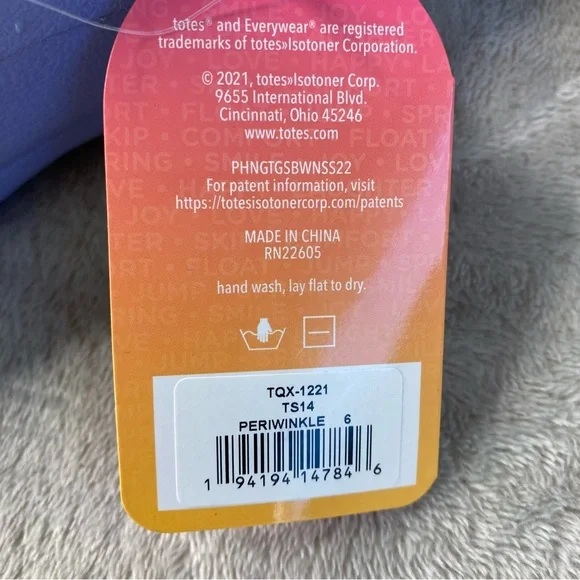 Totes Slide Womens Sandals Size 6 Periwinkle Foam EVA Cushion Water NEW - Picture 11 of 12